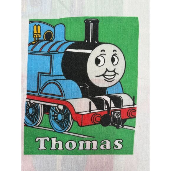 Thomas the Tank Engine Twin Flat Sheet | 1990s Thomas & Friends Bedding Vintage - Picture 6 of 8